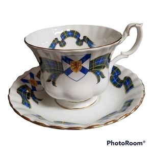 Royal Albert Nova Scotia Tartan England Bone China Tea Cup and Saucer Set
